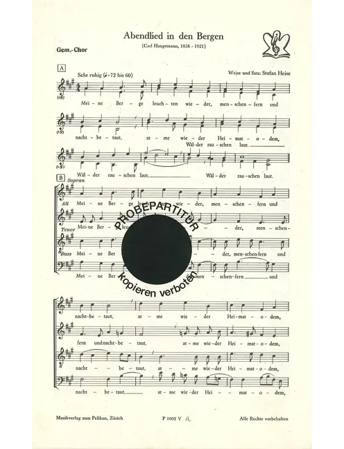 Abendlied in den Bergen